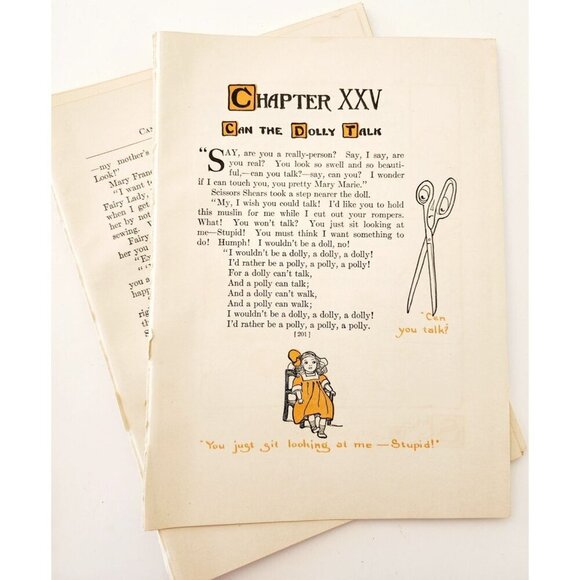 1913 Mary Frances Sewing Pages Ephemera Lot Of 100 Pcs Illustrated Crafts LGDWB1 - Picture 7 of 7